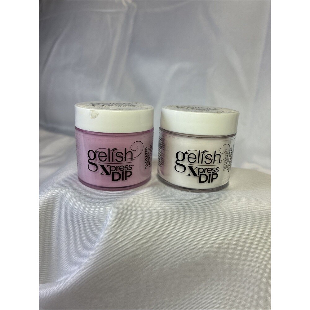 2 Jars Gelish Xpress Dip Powder 0.8 Oz. Simple Sheer, Look At You Pink-Achu!